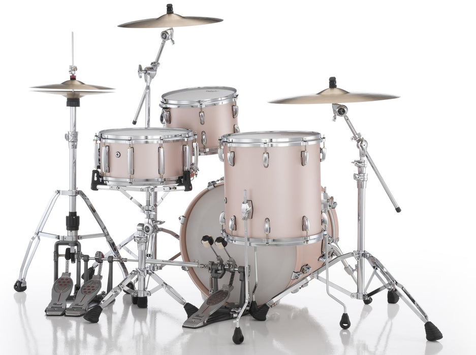 Pearl Masters Maple Gum 3-Piece Drum Kit 20/14/12 - Satin Rose Gold Professional Shell Pack