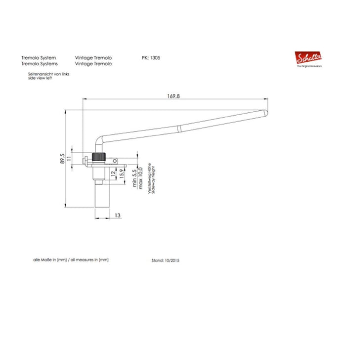 Schaller Tremolo System - Vintage Chrome (3801)