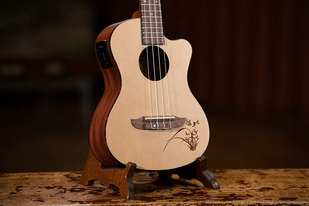 Ortega Guitars 6 String Bonfire Series Guitarlele, Right-Handed, Acoustic, (RGL5)