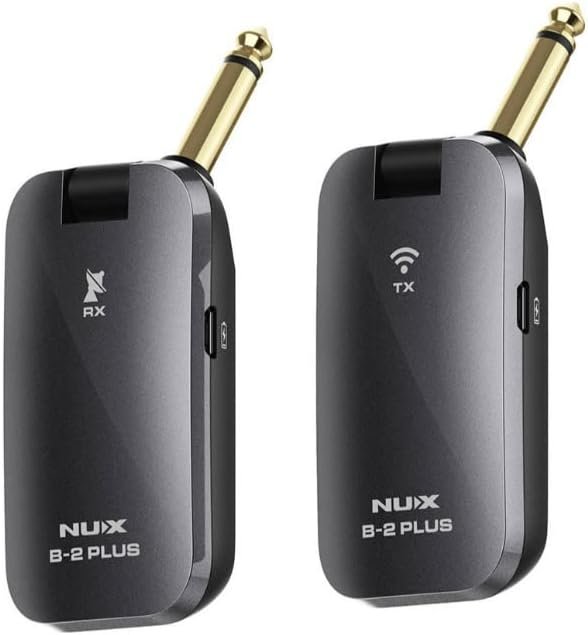 NuX B-2 PLUS Wireless Guitar System 2.4GHz Microphone with 60-Feet Line-of-Sight