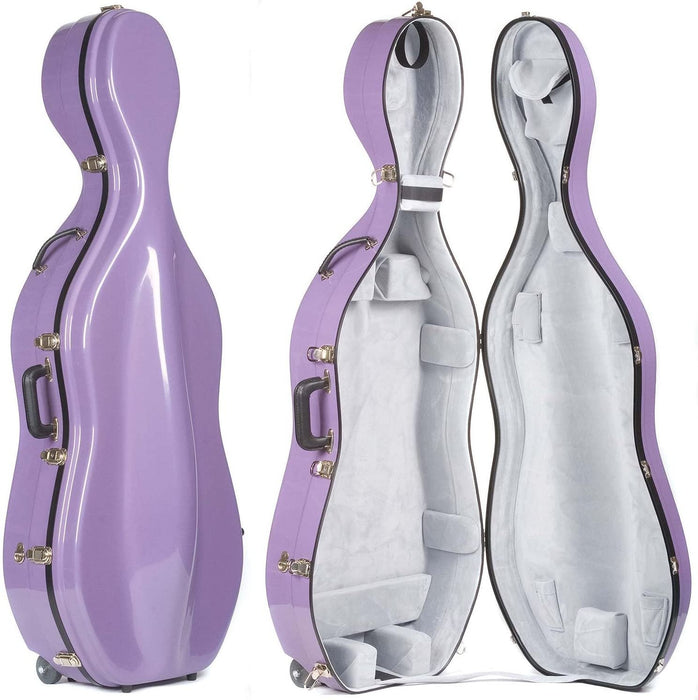 Bobelock 2000W Purple Fiberglass 4/4 Cello Case