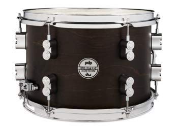 PDP 8x12 Ltd Dry Maple Snare Drum Dark Walnut Satin (PDSN0812DMDW)