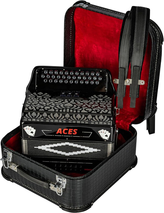 Hohner ACES II EAD Diatonic Accordion - Black (ACES II EBK)