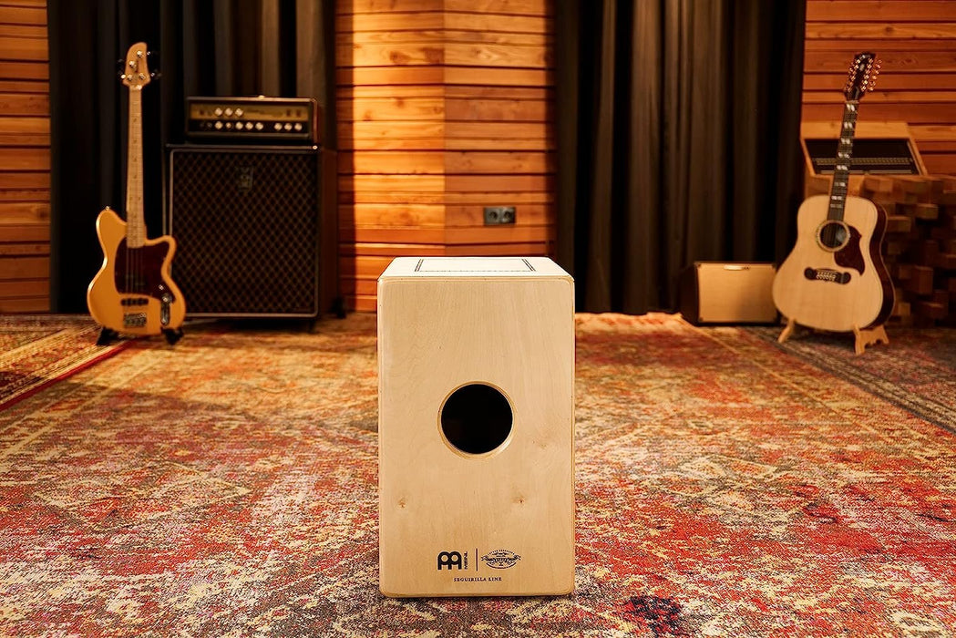 Meinl Artisan String Cajon with Canyon Burl Frontplate / Baltic Birch Body - MADE IN SPAIN - Seguiriya Line, 2-YEAR WARRANTY (AESELCB)