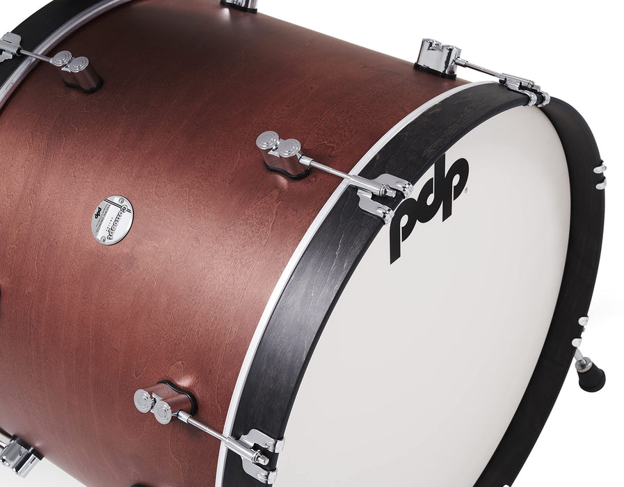 Pacific Drums & Percussion Set Concept Classic 3-Piece w/26 Kick, Ox Blood with Ebony Hoops Drum Shell Packs (PDCC2613OE)