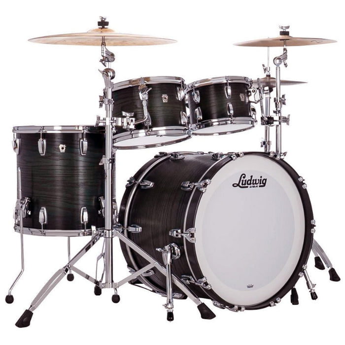 Ludwig Classic Oak Studio 22 4-piece Shell Pack - Smoke (L7462AXSKWC)