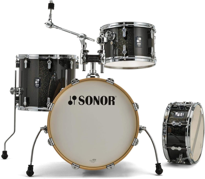 Sonor AQX Jazz 4-piece Shell Pack - Black Midnight Sparkle