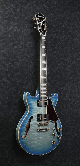 Ibanez Artcore Expressionist AM93QM - Jet Blue Burst