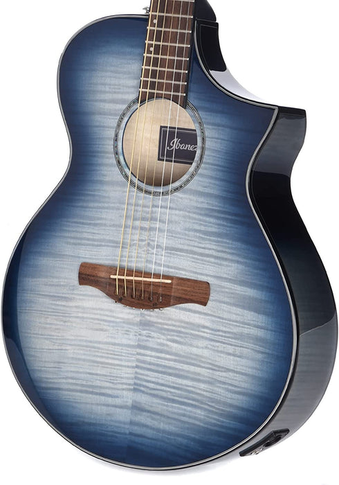 Ibanez AEWC400 AEWC Acoustic Guitar Indigo Blue Burst Gloss