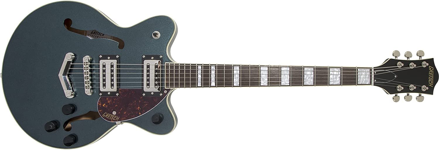 Gretsch G2655 Streamliner Center Block Jr. Double-Cut 6-String Electric Guitar with V-Stoptail and Laurel Fingerboard (Right-Handed, Gunmetal)