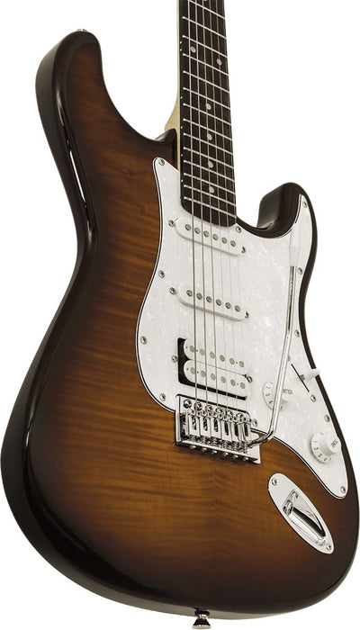 Washburn Sonamaster 6 String Solid-Body Electric Guitar, Right, Sunburst (SDFSB-U)