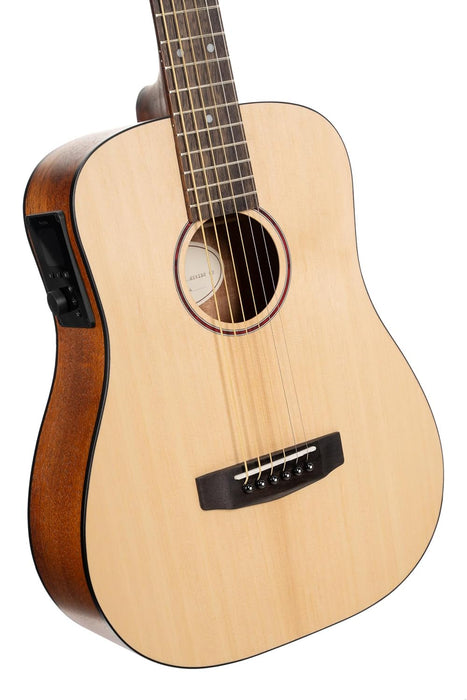 Cort EARTHGO-OP Earth Go HyVibe H2 Acoustic Electric Guitar Open Pore Natural w/Bag