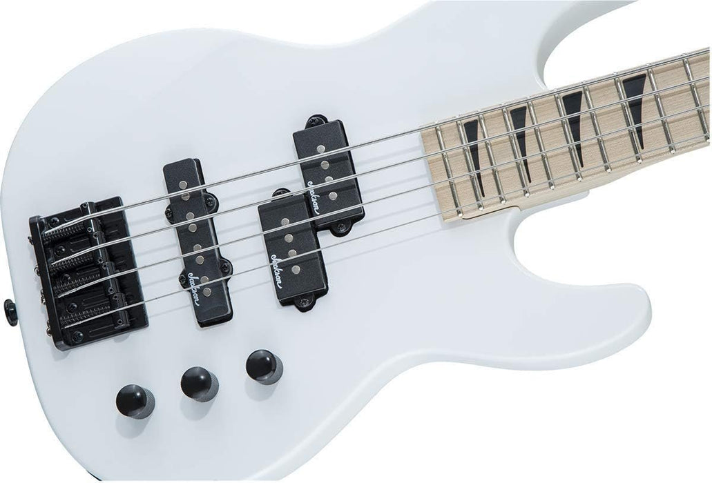 Jackson JS Series Concert Bass, Minion 4-String Maple - Snow White (JS1XM)