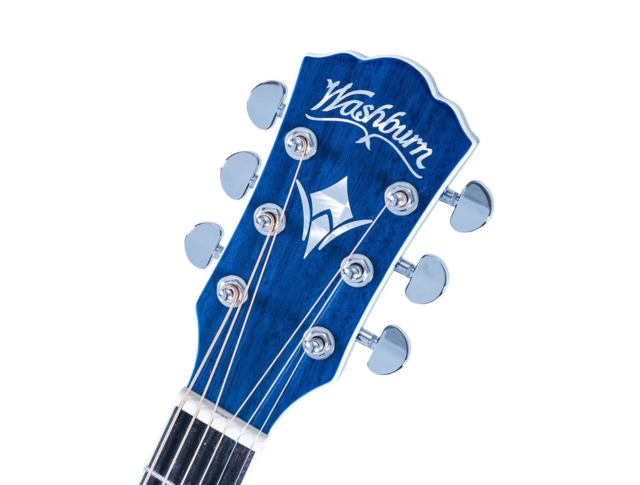 Washburn EA15 Festival Acoustic-Electric Guitar Transparent Blue