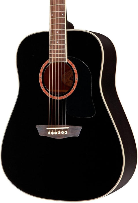 Washburn WD100DL Apprentice Dreadnought Acoustic Guitar Black Gloss