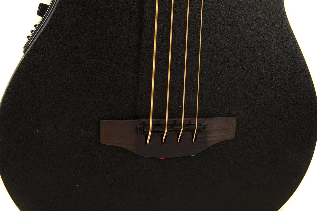Ovation E-Acoustic Bass Pro Series Elite B778TX Mid Cutaway - 4-String - Solid A-Grade Sitka Spruce Top - Lyrachord Body - Strings Adamas Nuova Coated - Black Textured - B778TX-5-G