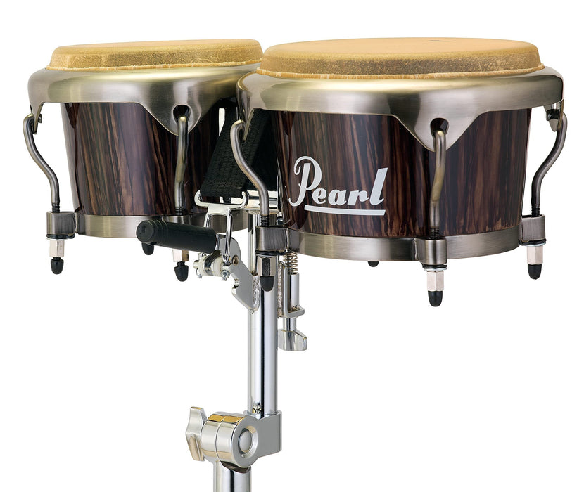 Pearl Elite Series Wood-Fiber Bongos, Dark Chocolate (PWFB100DX)