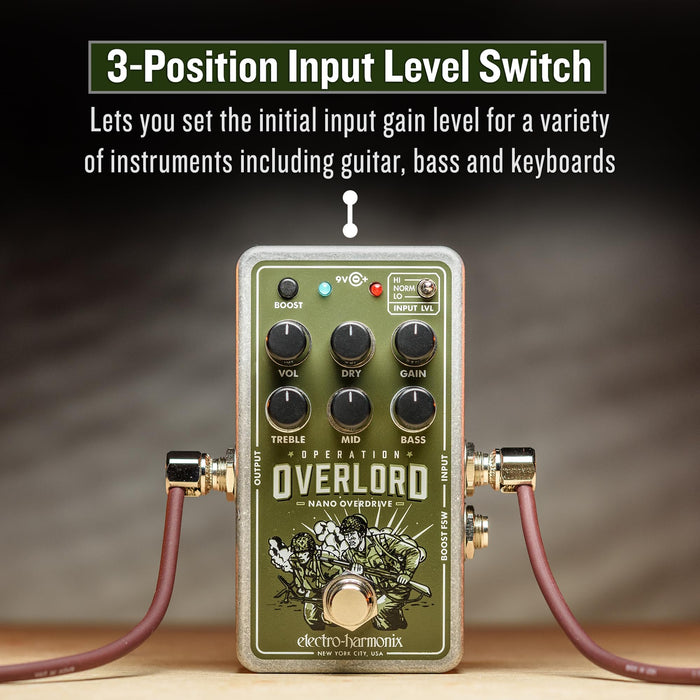 Electro-Harmonix Nano Operation Overlord Allied Overdrive Pedal