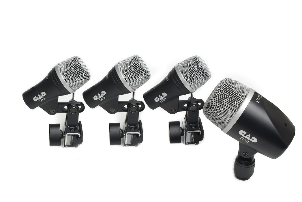 CAD Audio 4-Piece Drum Mic Pack - Includes Kick Mic, Snare Mic and 2 Tom Mics (STAGE4-U)
