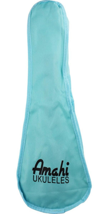 Amahi Fine Instruments Soprano Ukulele w/Gig Bag (Celeste Blast Blue)