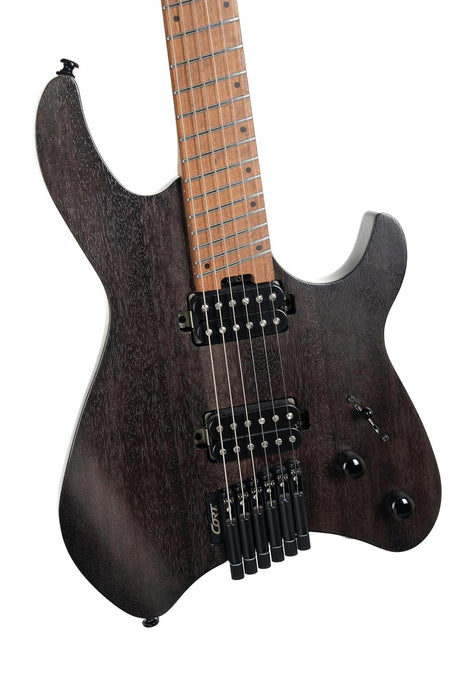 Cort SPACEG6MSSGTK Space G6 Multi-Scale Guitar Trans Black