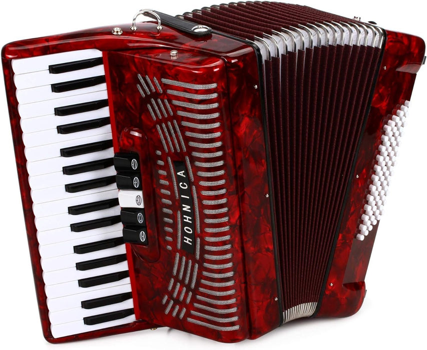 Hohner Accordions 72 Bass, 34 Treble Piano Accordion (1305-RED)