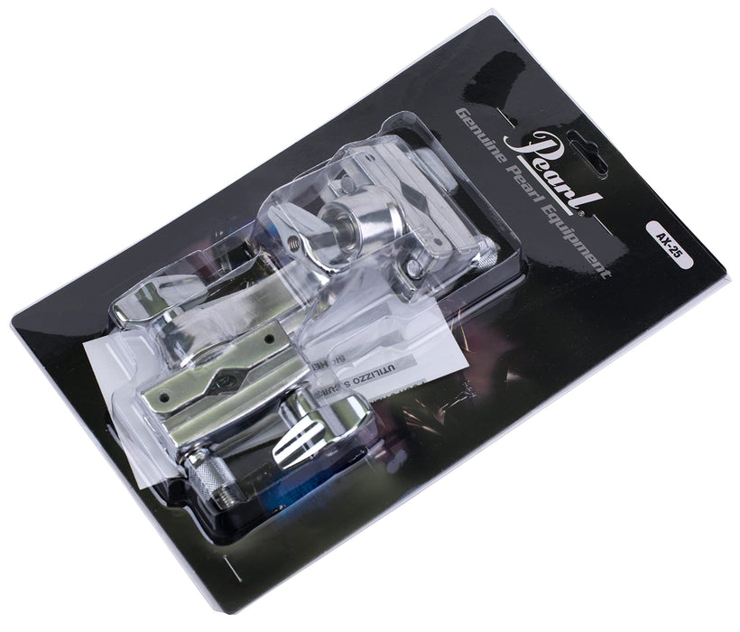 Pearl AX25 Single Accessory Clamp with Locking, Two-Way, Double Forward/Side Tilting Expandable Drum and Cymbal Arm Clamps for Mounting Anywhere around the Drum Set (Fits 5/8" to 1-1/8" Pipes.)