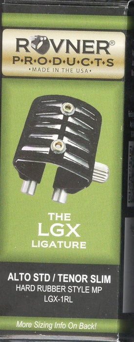 Rovner Ligature & Plastic Cap for Alto Standard Saxophone - LGX Ligature for Hard Rubber Mouthpiece (LGX-1RL)