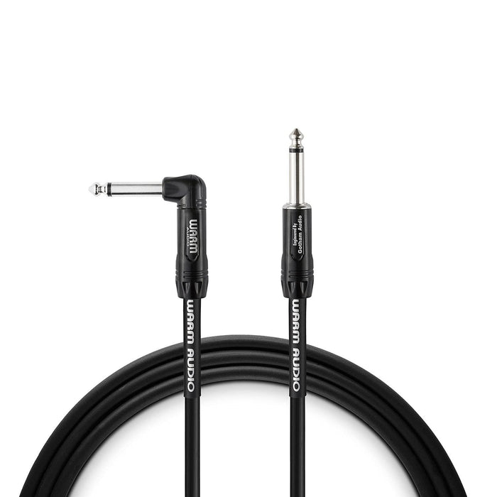 Warm Audio Pro-TS-2RT-1' Pro Series Right Angle to Right Angle TS Instrument Cable - 1 Foot