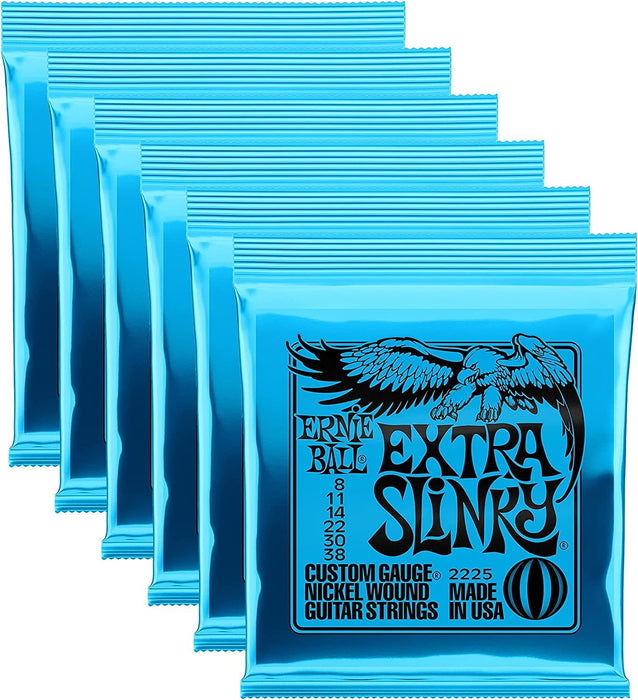 Ernie Ball Extra Slinky 8-38 - 6 Pack Bundle (P02225)