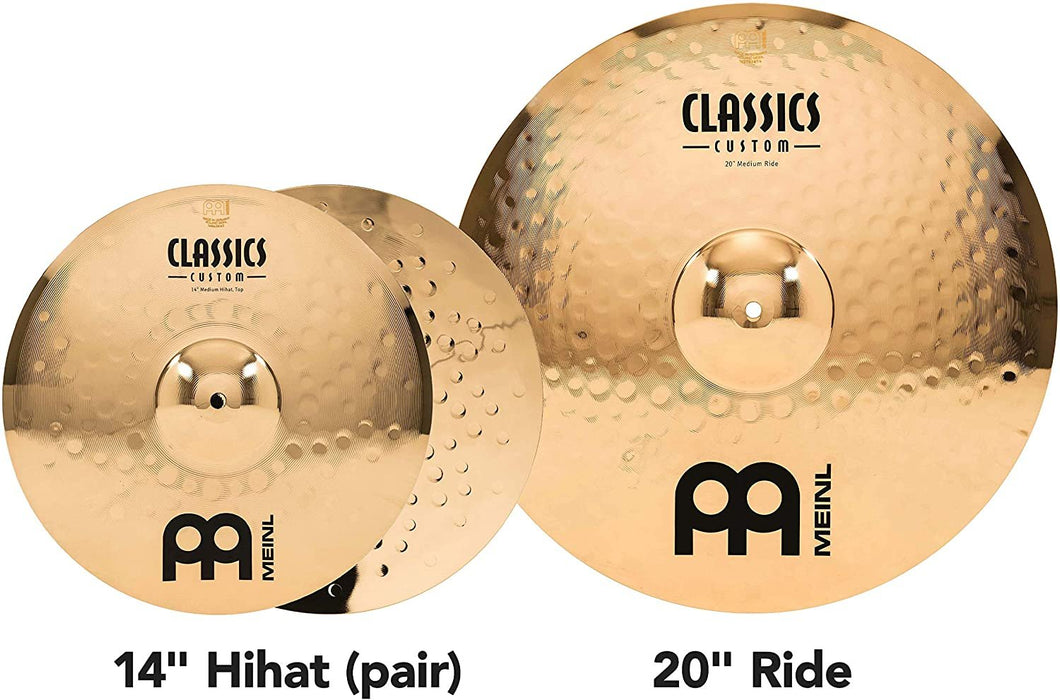 Meinl Cymbals Classics Custom Double Bonus Cymbal Box Set Pack, Brilliant — Made in Germany — for Rock, Metal and Fusion, 2-Year Warranty, CC4680-DB, inch