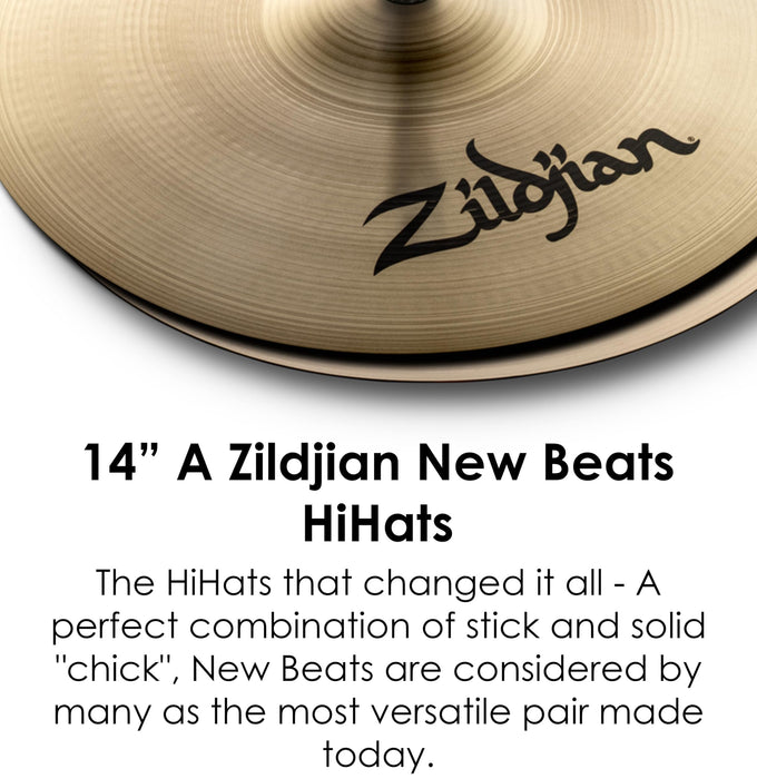 Zildjian, 14 inches Hi-Hat Cymbals, 14" (A0133)