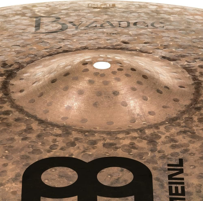 Meinl Cymbals Byzance 18" Dual Crash — MADE IN TURKEY — Hand Hammered B20 Bronze, 2-YEAR WARRANTY, inch (B18DUC)