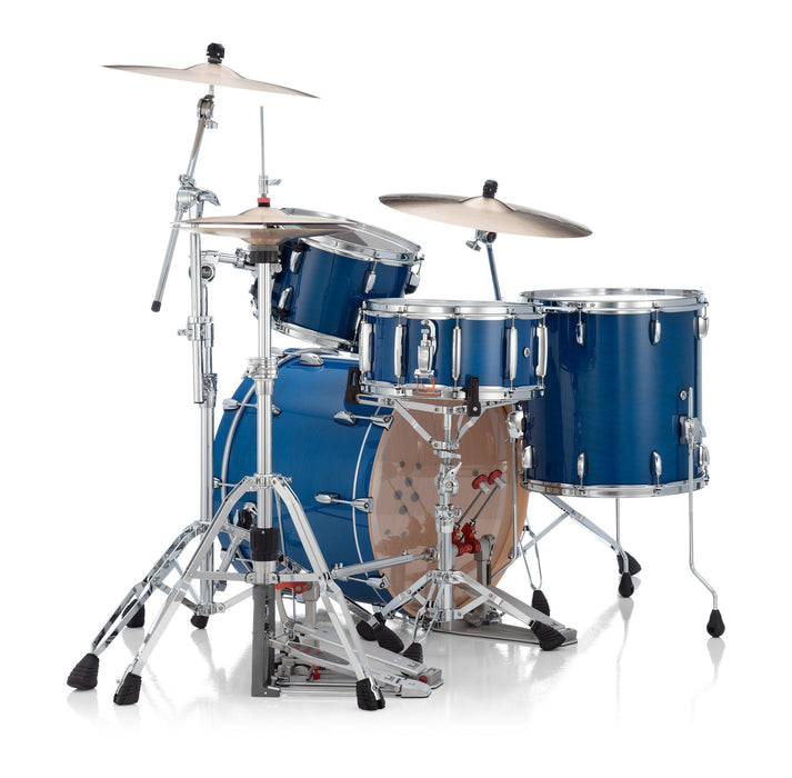 Pearl PMX Professional Series 3-Piece Drum Shell Pack (22x16, 16x16, 12x8) Sheer Blue with Optimount