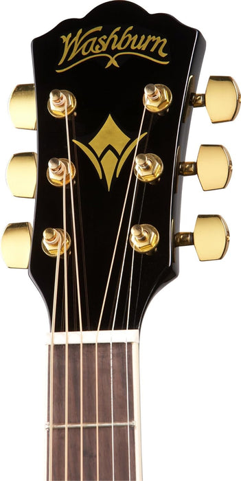 Washburn WD100DL Apprentice Dreadnought Acoustic Guitar Black Gloss