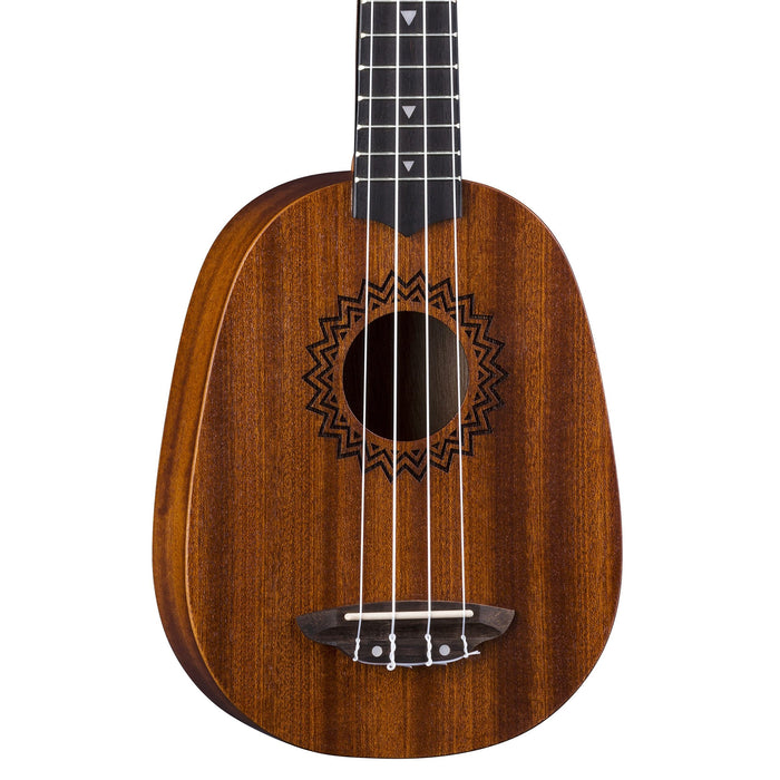 Luna Vintage Mahogany Soprano Pineapple Ukulele (UKE VMP)