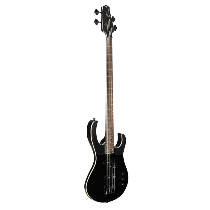 H. Jimenez 4 String Bass Guitar With Deluxe Padded Gig Bag -  Glossy Black (LBS4-BK)