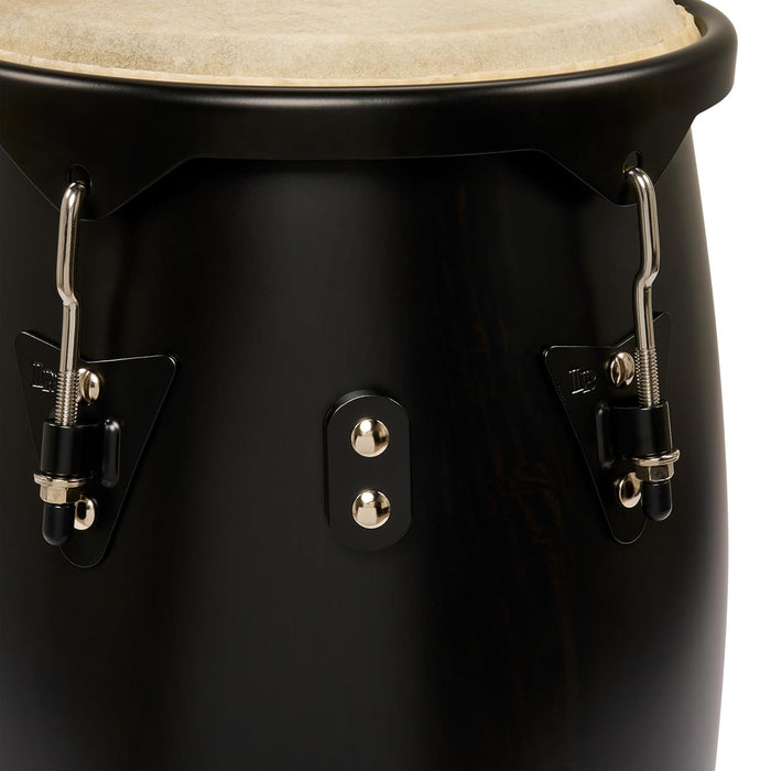 Latin Percussion LP646NYII City II Series Conga Set with Double Stand 10” & 11” Black