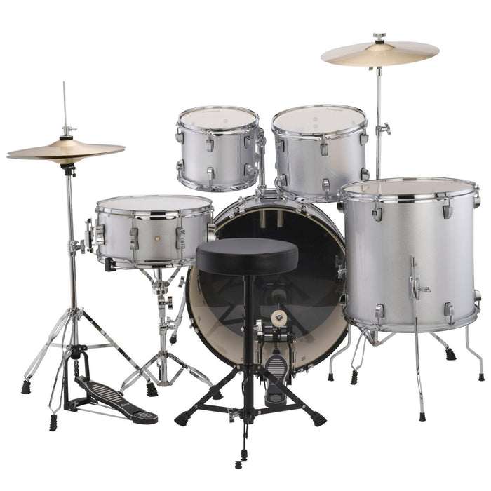 Ludwig 5 Piece Accent Drive Complete Drum Package with Cymbals (Black)