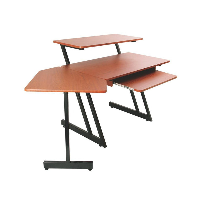 On Stage Workstation Corner Accessory, Rosewood and Black (WSC7500RB)