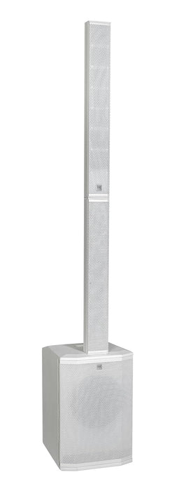 HK Audio HK-POLAR-MKII-10-WHT 2000 watt 10in Powered Column PA MK II with 4 Ch Mixer 24-bit DSP EQ Bluetooth 5 TWS in White