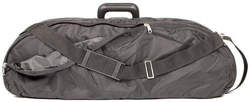 Bobelock 1047FV Black Fiberglass 4/4 Violin Case with Wine Velvet Interior and Protective Bag