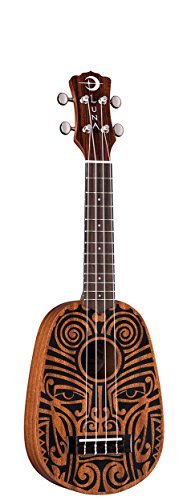 Luna Tribal Mahogany Soprano Ukulele, Satin Natural