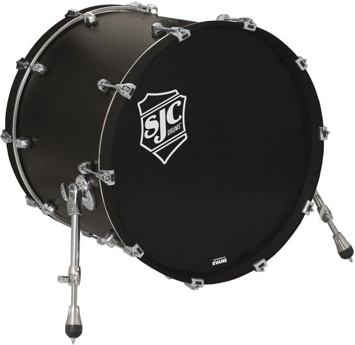 SJC Custom Drums Navigator Bass Drum - 18 inches x 22 inches, Ghost Black
