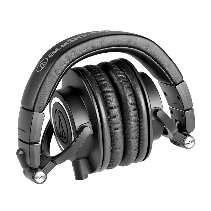 Audio-Technica ATH-M50X Professional Studio Monitor Headphones, Black, Professional Grade, Critically Acclaimed, with Detachable Cable