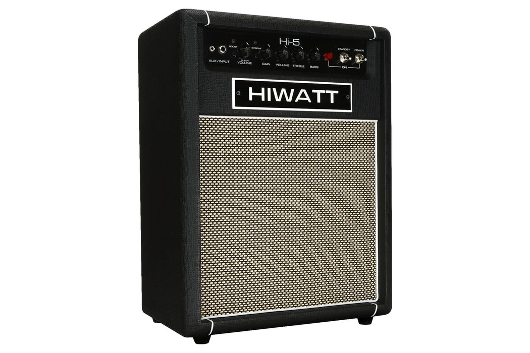 Hiwatt Hi-5 1x12 Combo Electric Guitar Amplifier, 5 Watts, 2-Channel Tube Amp with Celestion Speaker