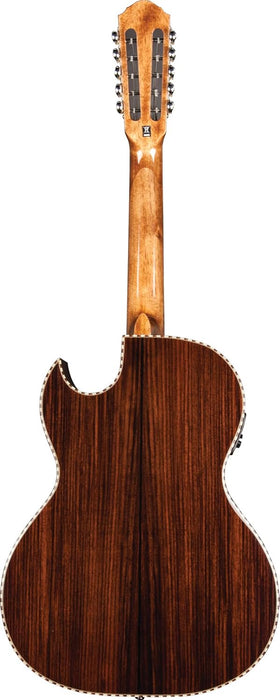 Oscar Schmidt OH32SEQN Acoustic Electric Bajo Quinto Quilt Natural