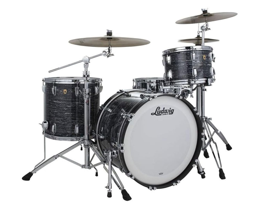 Ludwig Legacy Maple Fab 3pc Shell Pack w/22" Kick - Vintage Black Oyster