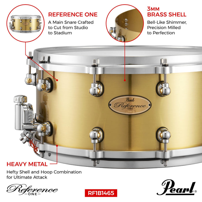 Reference One 14"X6.5" 3mm Cast Brass Snare Drum