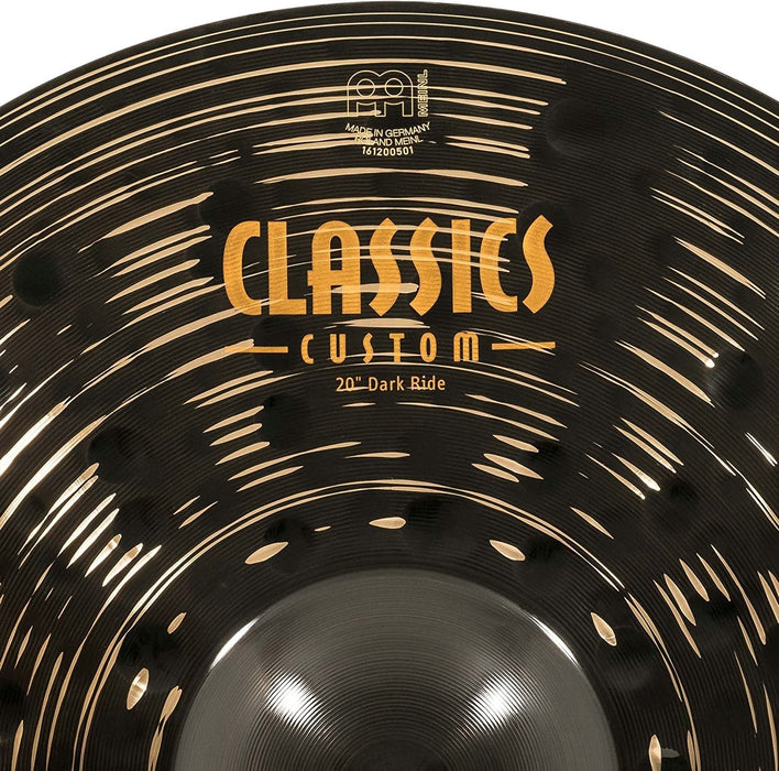 Meinl 20" Ride Cymbal - Classics Custom Dark - Made in Germany, 2-YEAR WARRANTY (CC20DAR)